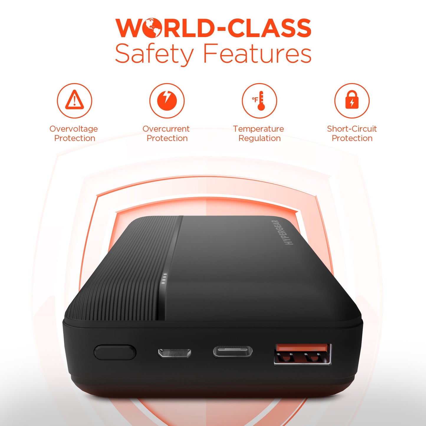 Hypergear 20000mAh 20W PD + USB Power Bank Black (15458-HYP)