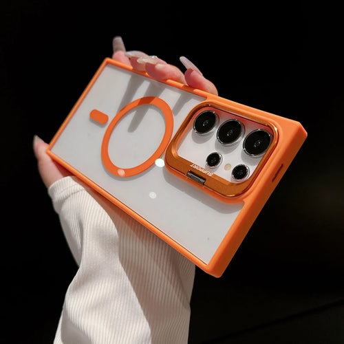 For Magsafe Hidden Holder Clear Case For Samsung Galaxy S24 Ultra S22