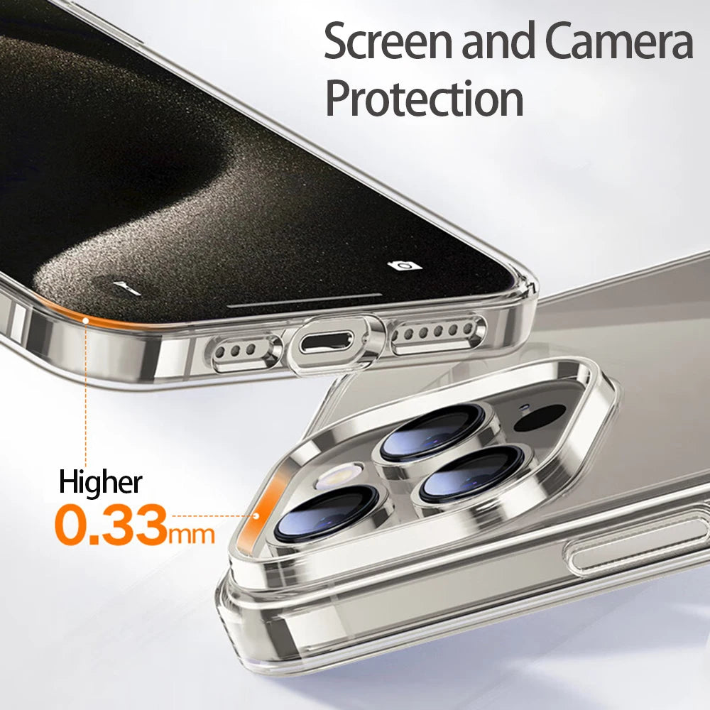 Transparent phone case suitable for iPhone 16 15 11 12 13 14 Pro Max