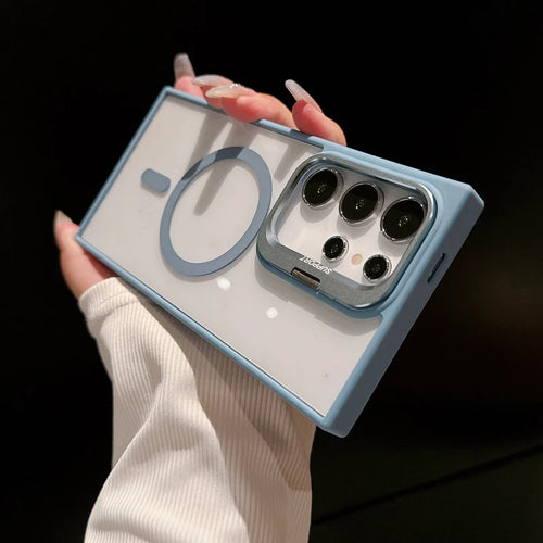 For Magsafe Hidden Holder Clear Case For Samsung Galaxy S24 Ultra S22