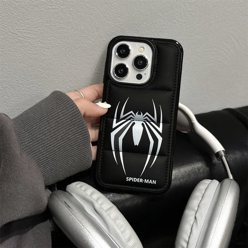 Red Spider Puffer Phone Case Man Black and White 3D Shockproof Phone