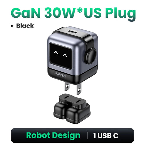 New!UGREEN 65W GaN Charger Robot Design PD Fast Charger PPS PD3.0 for