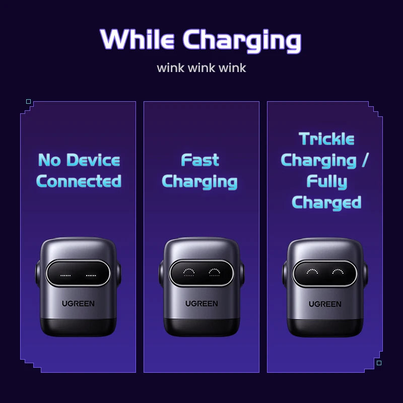 【US Plug】UGREEN 65W 30W GaN Charger Robot Design QC4.0 3.0 PPS for