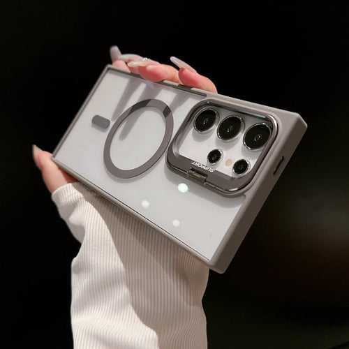 For Magsafe Hidden Holder Clear Case For Samsung Galaxy S24 Ultra S22
