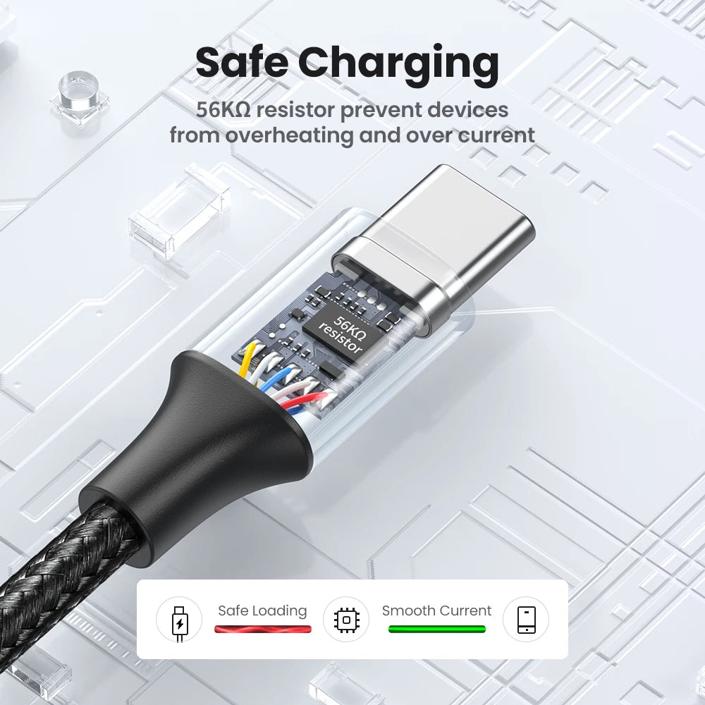 UGREEN 3A USB Type C Cable For Realme Xiaomi Samsung S21 Fast Charging