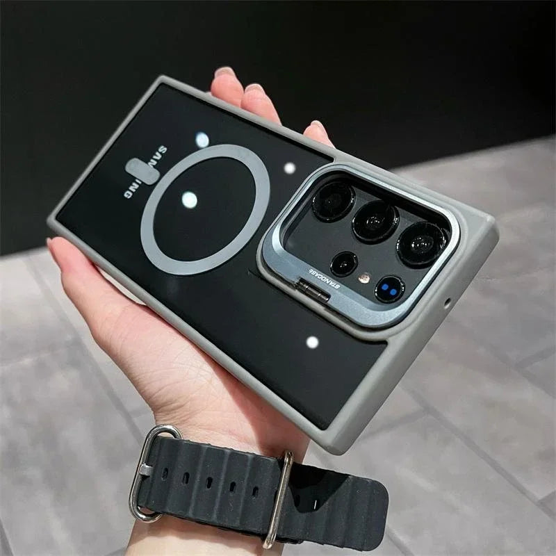 For Magsafe Hidden Holder Clear Case For Samsung Galaxy S24 Ultra S22