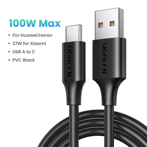 UGREEN USB Cable 6A 5A 100W for Huawei Mate 50 P40 30 Pro Supercharge