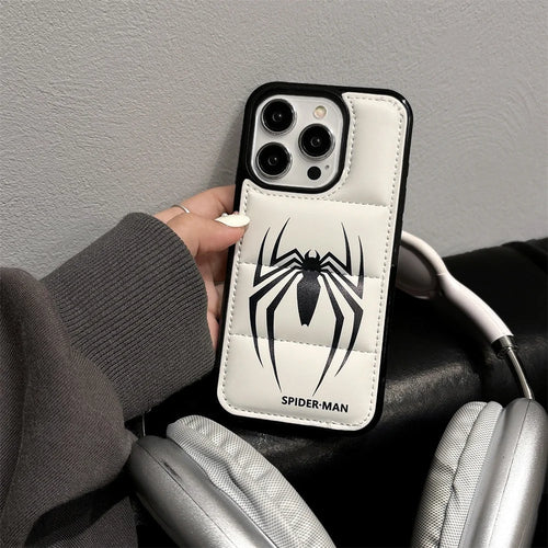 Red Spider Puffer Phone Case Man Black and White 3D Shockproof Phone