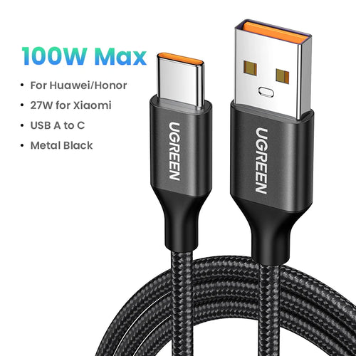 UGREEN USB Cable 6A 5A 100W for Huawei Mate 50 P40 30 Pro Supercharge