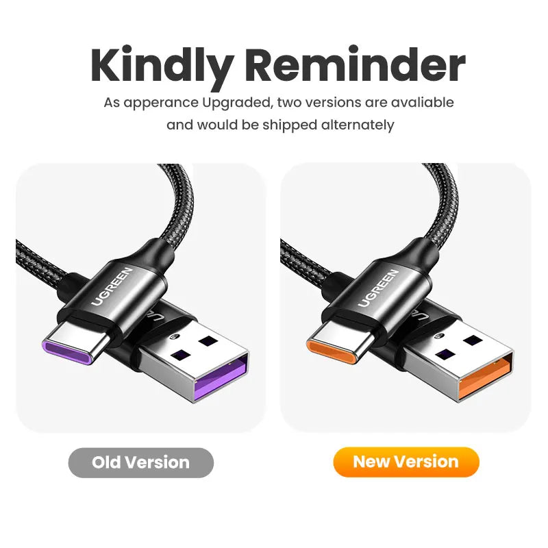 UGREEN USB Cable 6A 5A 100W for Huawei Mate 50 P40 30 Pro Supercharge
