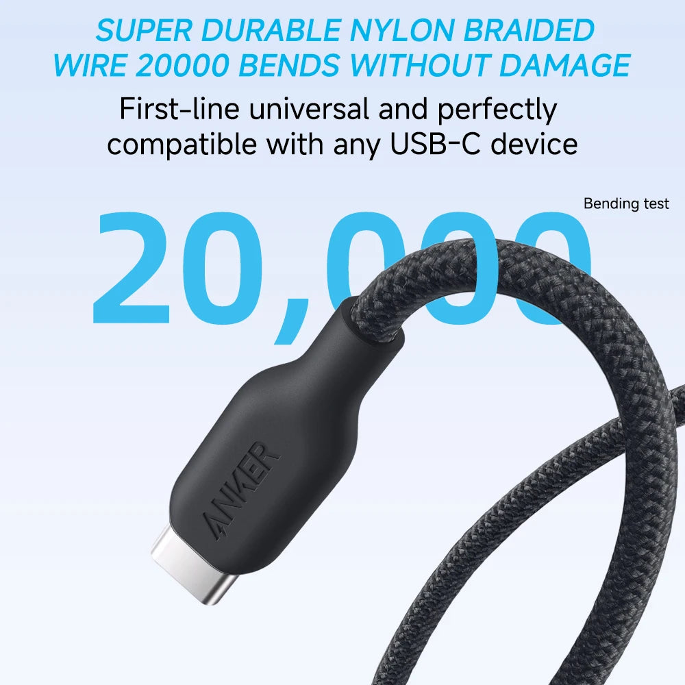 Anker 240W USB-C to USB-C Cable Bio-based Nylon Braided Data Cable
