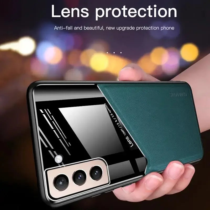 Luxury Leather Lens Protection Case For Samsung Galaxy M32 M53 M52 M23