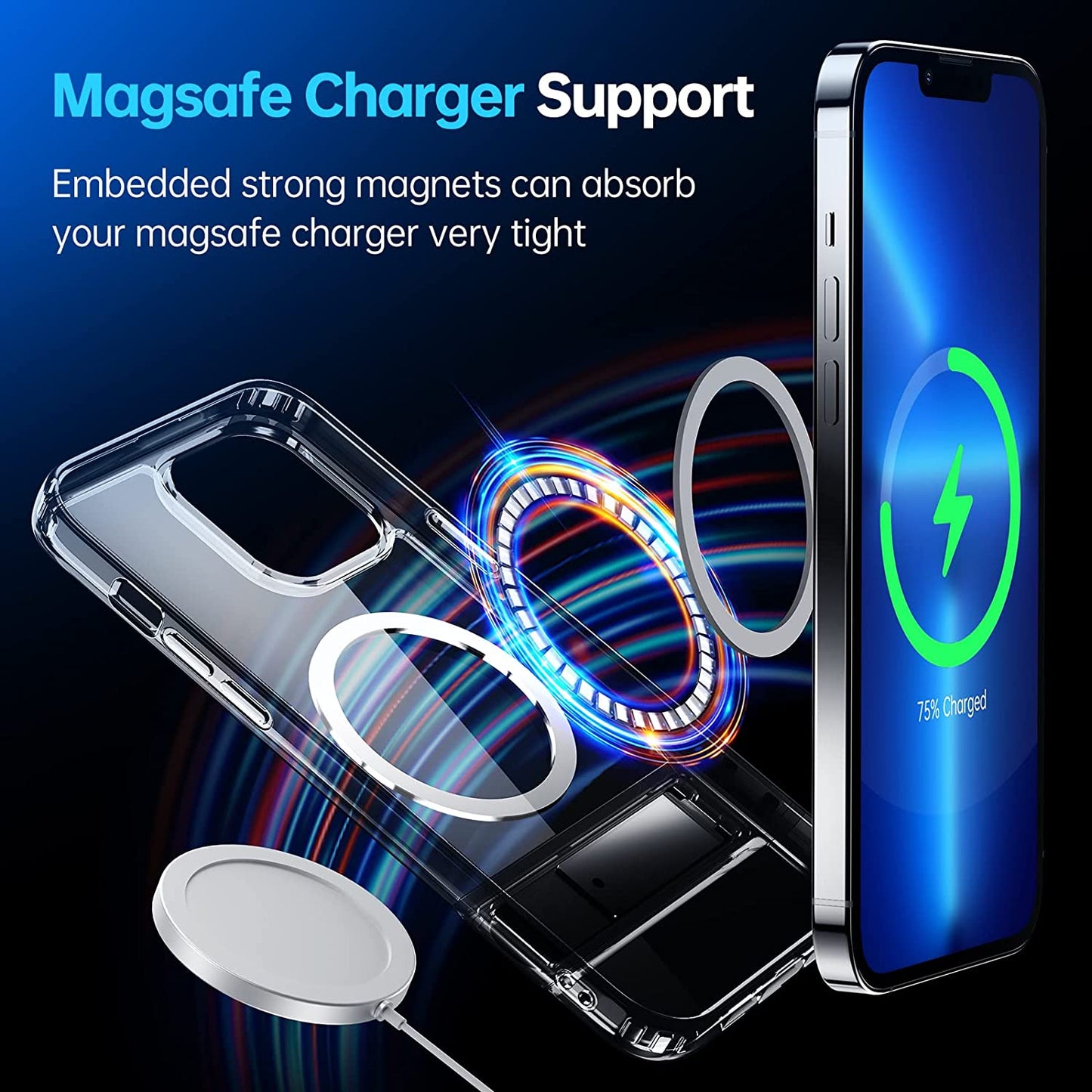 Clear Magnetic Phone Case Iphone 14 Pro Max 13 12 11 Mini Back Cover