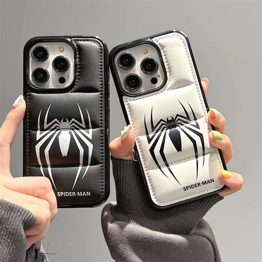Red Spider Puffer Phone Case Man Black and White 3D Shockproof Phone